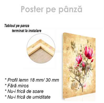 Poster - Bouquet of spring flowers, 30 x 45 см, Canvas on frame, Flowers