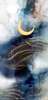 Poster - Moon on an abstract background, 30 x 60 см, Canvas on frame, Abstract