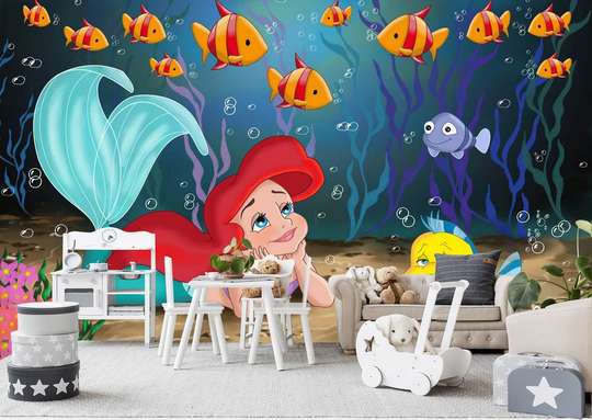 Wall Mural - Ariel and the underwater world