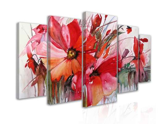 Modular picture, Bouquet of red poppies, 108 х 60