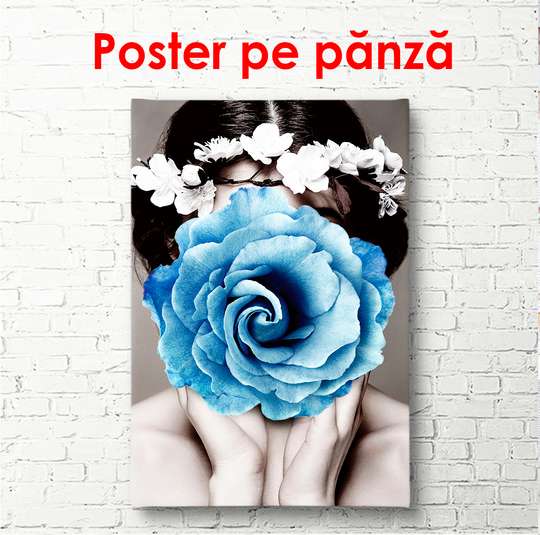 Poster - Trandafirul albastru, 60 x 90 см, Poster înrămat, Glamour