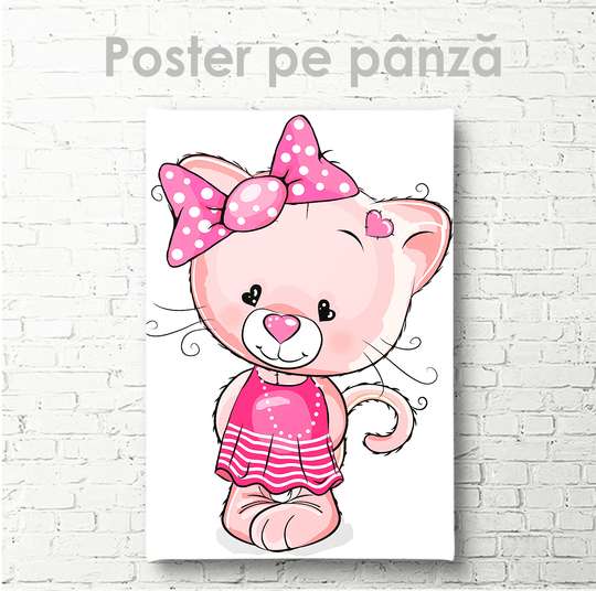 Poster - Cute kitty, 30 x 45 см, Canvas on frame