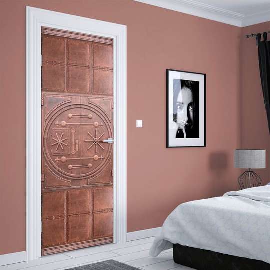 Stickere 3D pentru uși, Ușa din granit, 60 x 90cm, Autocolant pentru Usi