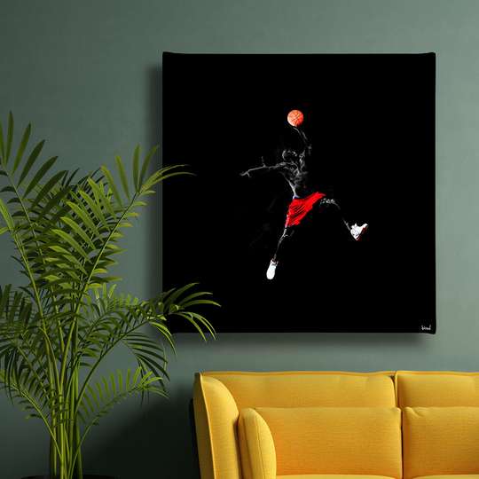 Poster - Basketball, 40 x 40 см, Canvas on frame, Sport