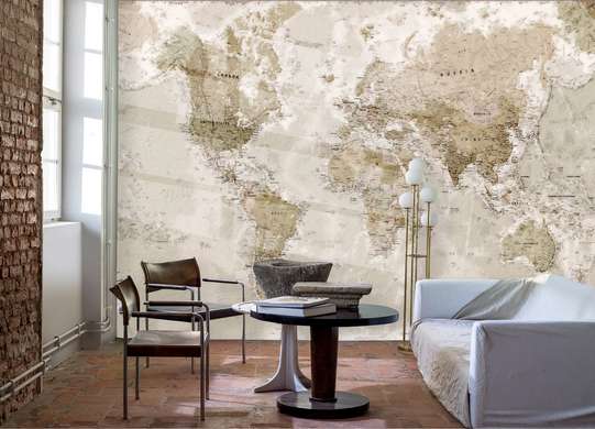 Wall Mural - Brown political map of the world