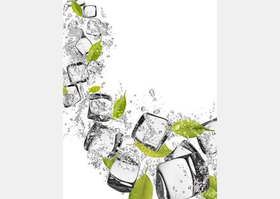 Wall Mural - Lime green on white background