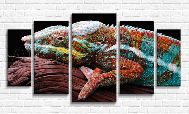 Modular picture, The multicolored chameleon, 108 х 60