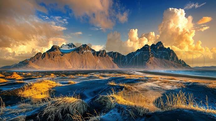 Wall mural - Mountains and clouds