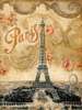 Poster - Eiffel Tower on a yellow background, 60 x 90 см, Framed poster, Provence