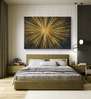 Poster - Gold Abstract Sun, 45 x 30 см, Canvas on frame, Abstract