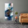 Poster - Moon on an abstract background, 45 x 90 см, Framed poster on glass, Abstract