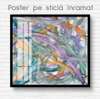 Poster - Abstract lines, 100 x 100 см, Framed poster on glass