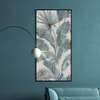 Poster - Gray tropical plants, 45 x 90 см, Framed poster on glass, Botanical