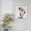 Poster - Brown flowers on a white background, 100 x 100 см, Framed poster, Provence