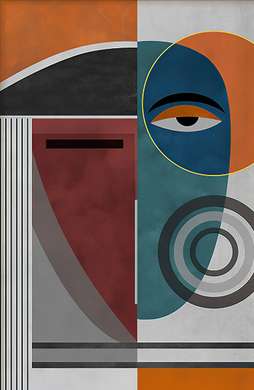 Poster - Abstract face 4, 30 x 45 см, Canvas on frame, Abstract