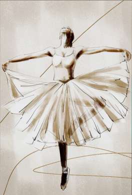 Poster - Ballerina, 60 x 90 см, Framed poster on glass