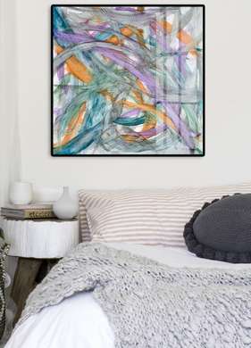 Poster - Abstract lines, 40 x 40 см, Canvas on frame