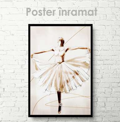 Постер - Балерина, 60 x 90 см, Постер на Стекле в раме