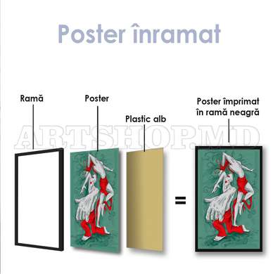 Постер - Чудище, 60 x 90 см, Постер на Стекле в раме, Фэнтези