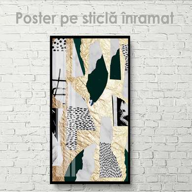 Poster - Art, 45 x 90 см, Framed poster on glass, Abstract