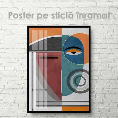 Постер - Абстрактное лицо 4, 30 x 45 см, Холст на подрамнике, Абстракция