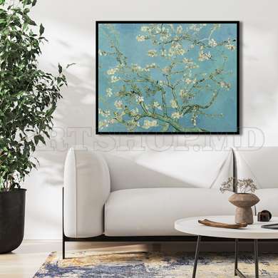 Poster - "Blooming Almond Branches" Vincent van Gogh, 45 x 30 см, Canvas on frame, Picturi