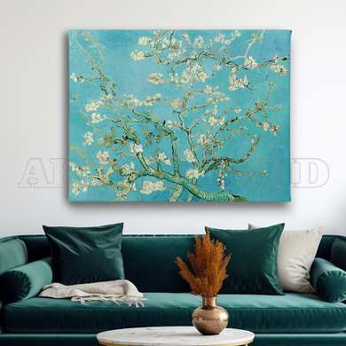 Poster - "Blooming Almond Branches" Vincent van Gogh, 45 x 30 см, Canvas on frame, Picturi