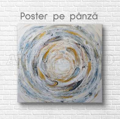 Poster - Cerc abstract, 40 x 40 см, Panza pe cadru, Abstracție