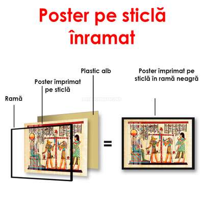 Poster - Povești egiptene, 90 x 60 см, Poster înrămat, Vintage