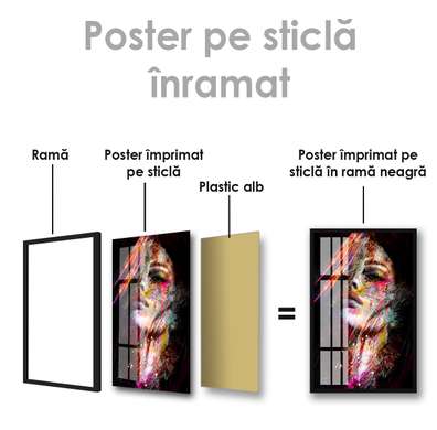 Постер - Креативный арт Рианны, 30 x 45 см, Холст на подрамнике