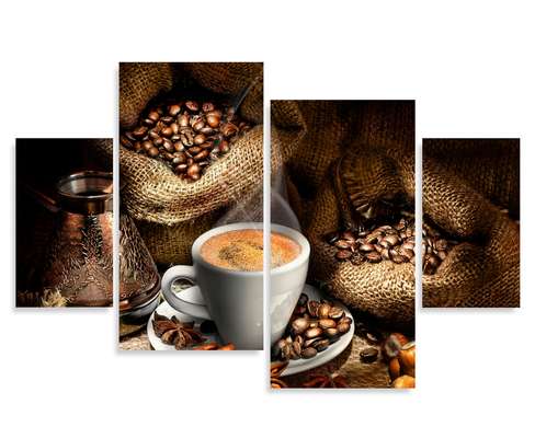 Tablou Pe Panza Multicanvas, Cafea turcească, 180 x 108