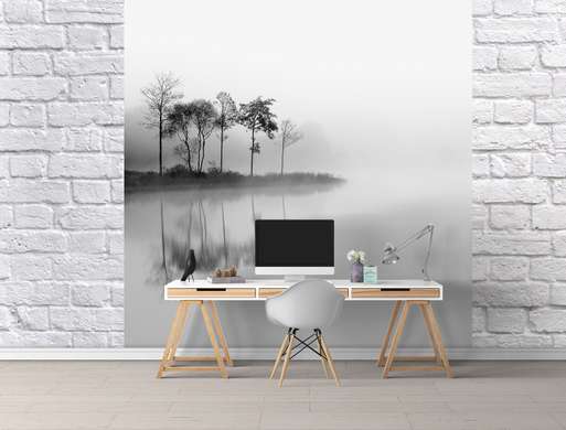 Wall Mural - Reflection of trees on the water