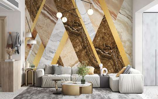 Wall mural - Brown triangles
