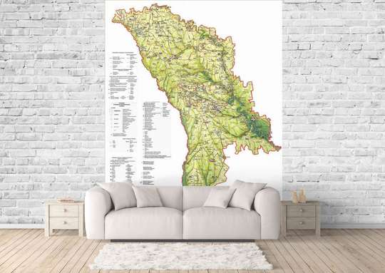 Wall Mural - Physical map of Moldova