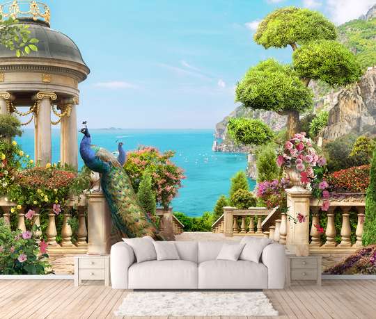 Wall Mural - Balcony with sea view.