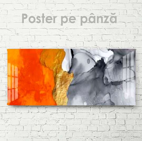 Постер - Абстрактный мрамор, 90 x 30 см, Холст на подрамнике, Абстракция