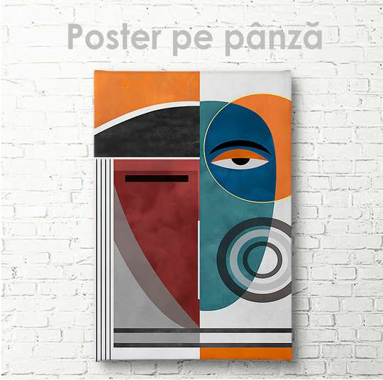 Постер - Абстрактное лицо 4, 30 x 45 см, Холст на подрамнике