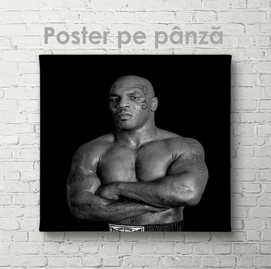 Poster, Mike Tyson, 40 x 40 см, Canvas on frame