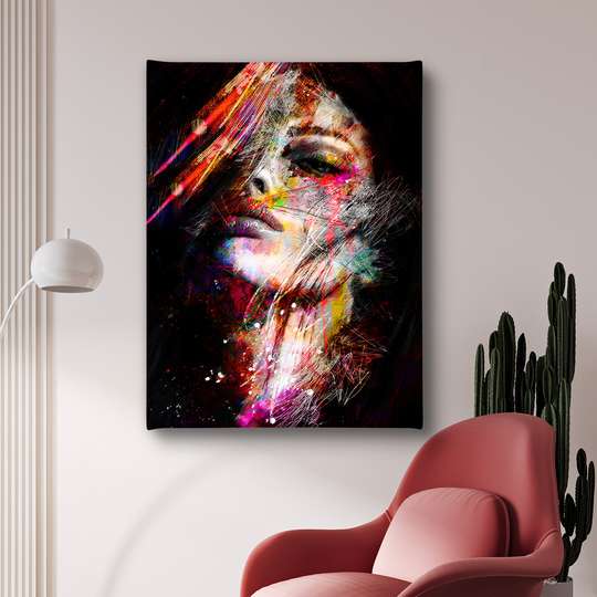 Poster - Rihanna Creative Art, 30 x 45 см, Canvas on frame, Famous People