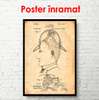 Poster - Drawing of a man in profile, 60 x 90 см, Framed poster, Vintage
