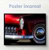Постер - Элемент красной ретро машины, 45 x 30 см, Холст на подрамнике, Транспорт