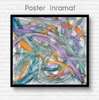 Poster - Abstract lines, 100 x 100 см, Framed poster on glass