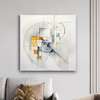 Poster - Grey Geometric Abstraction, 100 x 100 см, Framed poster on glass, Abstract