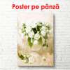 Poster - White roses in a white vase, 60 x 90 см, Framed poster, Still Life