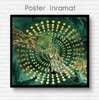 Poster - Green and gold abstract, 40 x 40 см, Canvas on frame