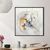 Poster - Grey Geometric Abstraction, 40 x 40 см, Canvas on frame, Abstract