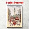 Poster - Old town, 60 x 90 см, Framed poster, Vintage