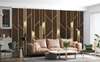 Wall mural - Brown and gold geometry