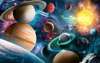 Wall Mural - Beautiful planets in space