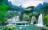 Wall Mural - Waterfalls in the green mountains